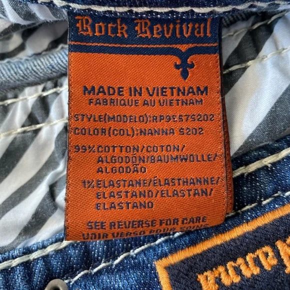 ❤️NeW❤️ ROCK REVIVAL NANNA SKINNY JEANS Size 28 - Picture 6 of 13